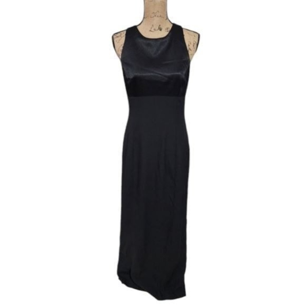 Papell Boutique black sleeveless razorback maxi party dress size 10 new!!‎